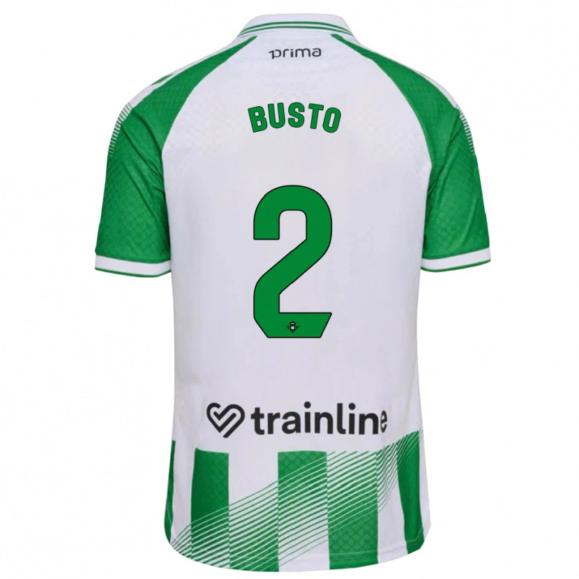 Danxen Barn Pablo Busto #2 Ljusgrön Svart Vit Hemmatröja Matchtröjor 2026/27 Tröjor T-Tröja
