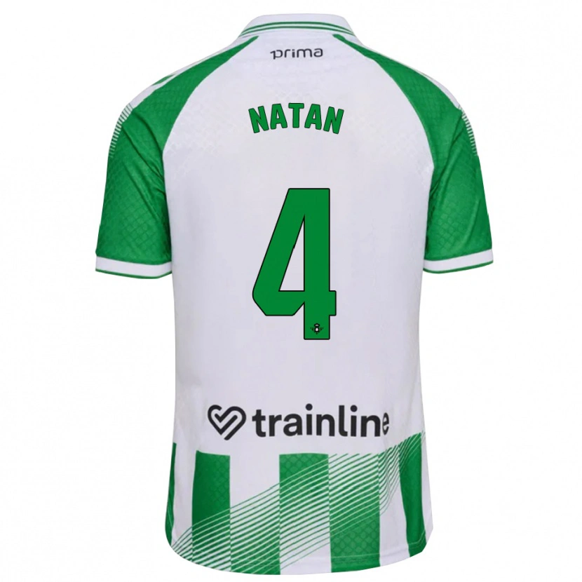 Danxen Barn Natan Bernardo De Souza #4 Ljusgrön Svart Vit Hemmatröja Matchtröjor 2026/27 Tröjor T-Tröja