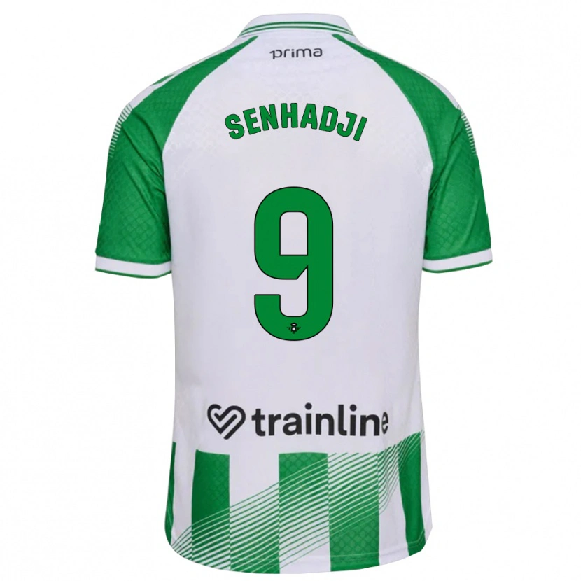 Danxen Barn Yanis Senhadji #9 Ljusgrön Svart Vit Hemmatröja Matchtröjor 2026/27 Tröjor T-Tröja