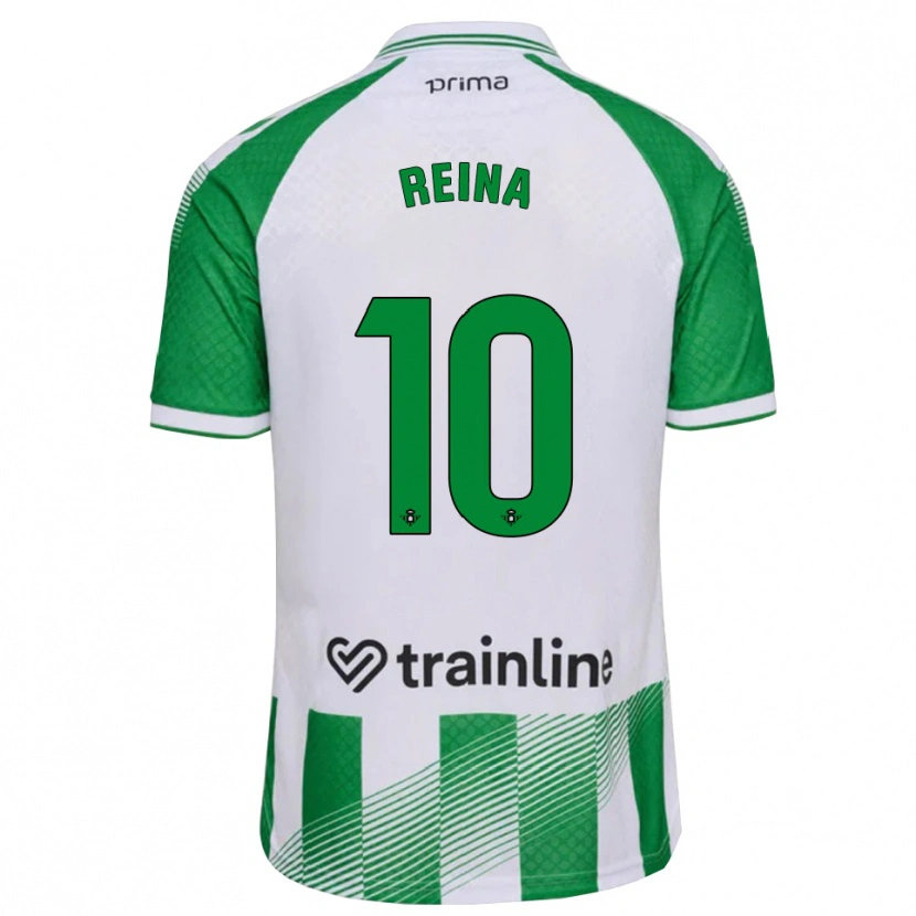 Danxen Barn Carlos Reina #10 Ljusgrön Svart Vit Hemmatröja Matchtröjor 2026/27 Tröjor T-Tröja