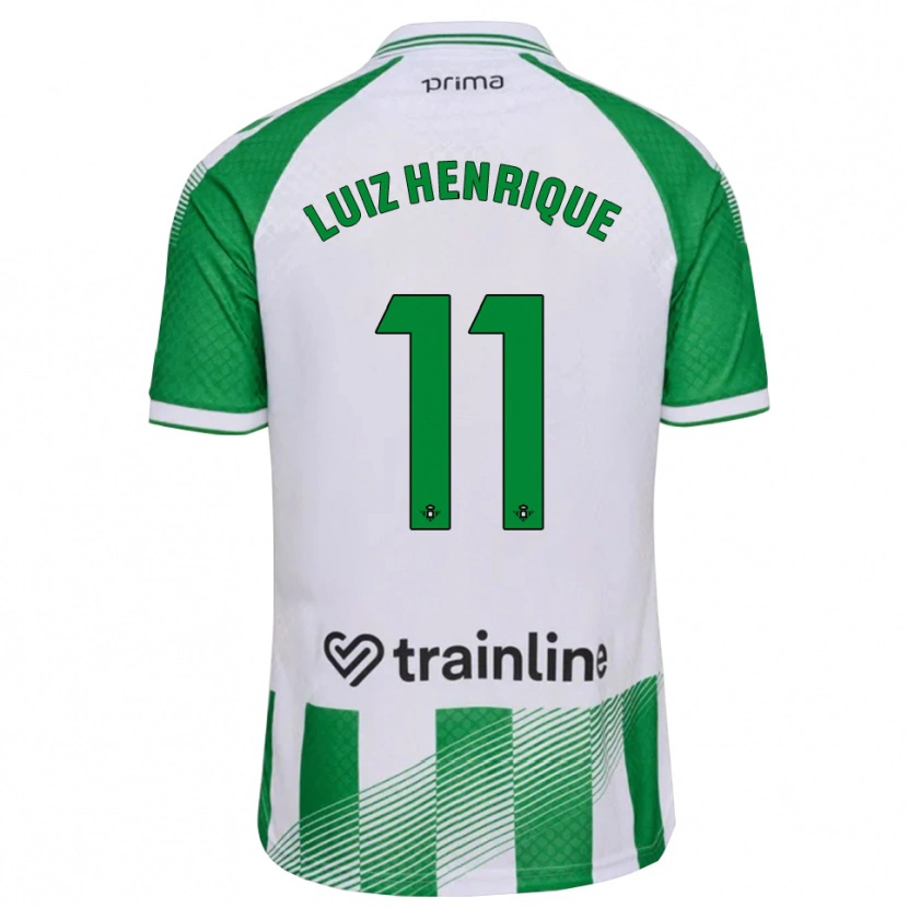 Danxen Barn Luiz Henrique #11 Ljusgrön Svart Vit Hemmatröja Matchtröjor 2026/27 Tröjor T-Tröja