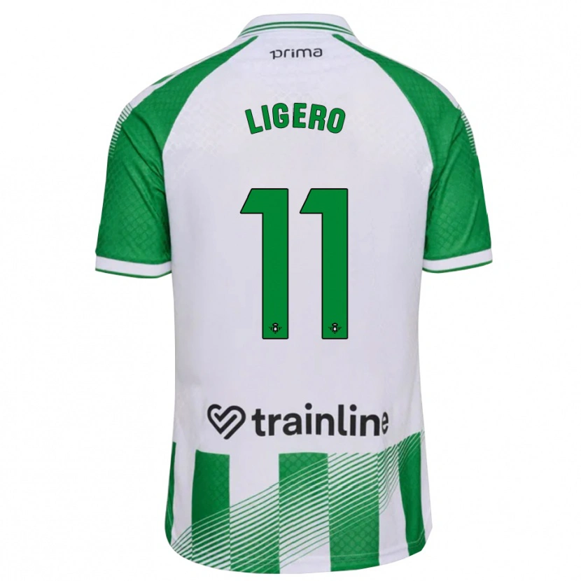 Danxen Barn Nuria Ligero #11 Ljusgrön Svart Vit Hemmatröja Matchtröjor 2026/27 Tröjor T-Tröja