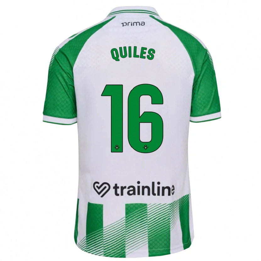 Danxen Barn Violeta García Quiles #16 Ljusgrön Svart Vit Hemmatröja Matchtröjor 2026/27 Tröjor T-Tröja