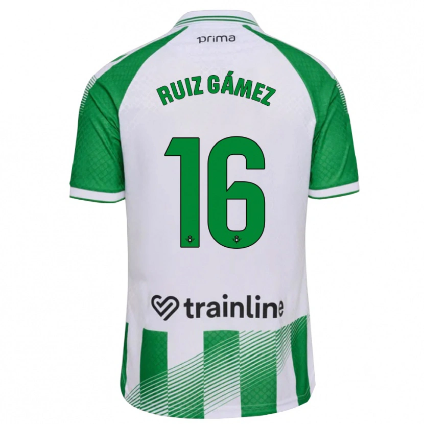 Danxen Barn María Ruiz #16 Ljusgrön Svart Vit Hemmatröja Matchtröjor 2026/27 Tröjor T-Tröja