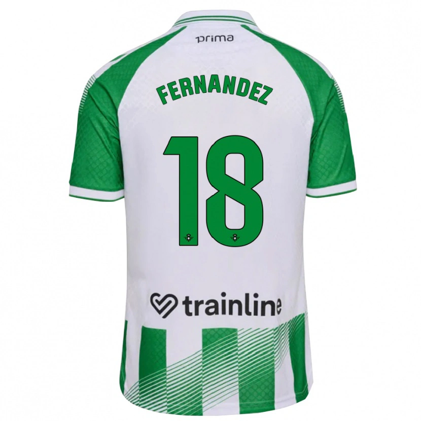 Danxen Barn Nicolás Fernández #18 Ljusgrön Svart Vit Hemmatröja Matchtröjor 2026/27 Tröjor T-Tröja