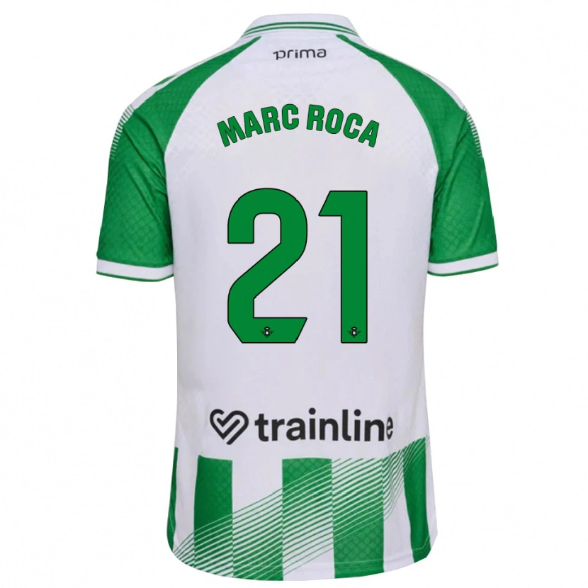 Danxen Barn Marc Roca #21 Ljusgrön Svart Vit Hemmatröja Matchtröjor 2026/27 Tröjor T-Tröja