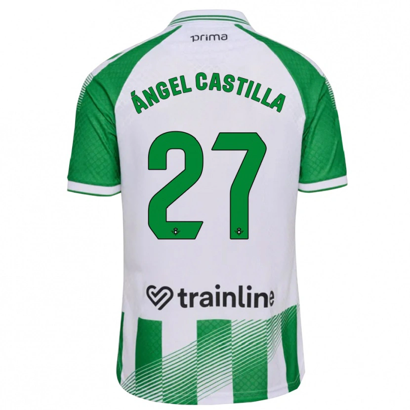 Danxen Barn Miguel Ángel Castilla #27 Ljusgrön Svart Vit Hemmatröja Matchtröjor 2026/27 Tröjor T-Tröja