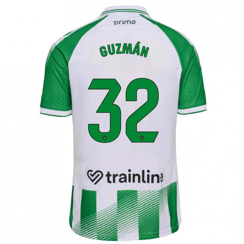 Danxen Barn Rafael Guzmán #32 Ljusgrön Svart Vit Hemmatröja Matchtröjor 2026/27 Tröjor T-Tröja