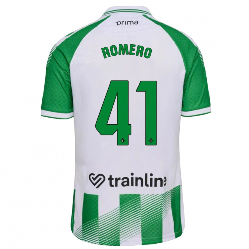 Danxen Barn José Romero #41 Ljusgrön Svart Vit Hemmatröja Matchtröjor 2026/27 Tröjor T-Tröja