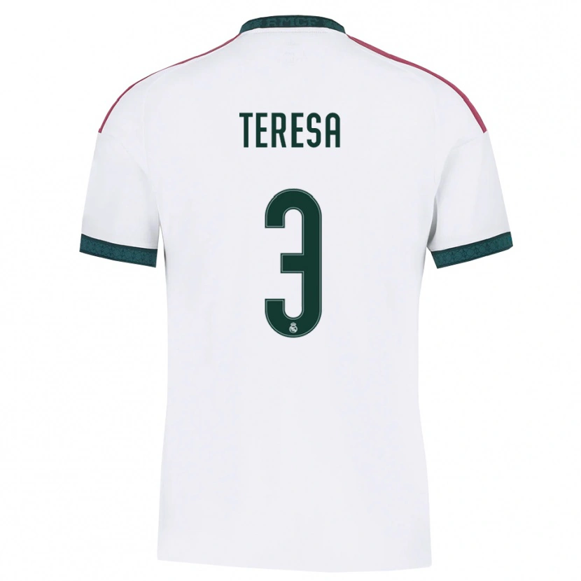 Danxen Barn Teresa Abelleira #3 Mörkgrön Vit Röd Hemmatröja Matchtröjor 2026/27 Tröjor T-Tröja