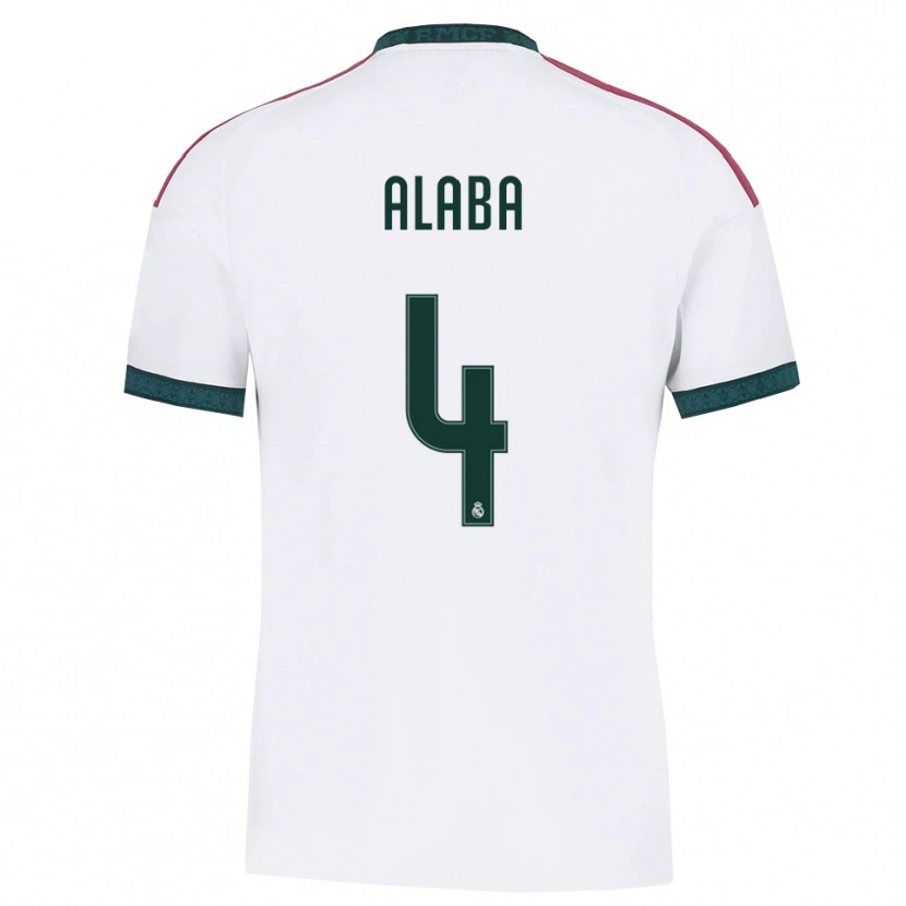 Danxen Barn David Alaba #4 Mörkgrön Vit Röd Hemmatröja Matchtröjor 2026/27 Tröjor T-Tröja