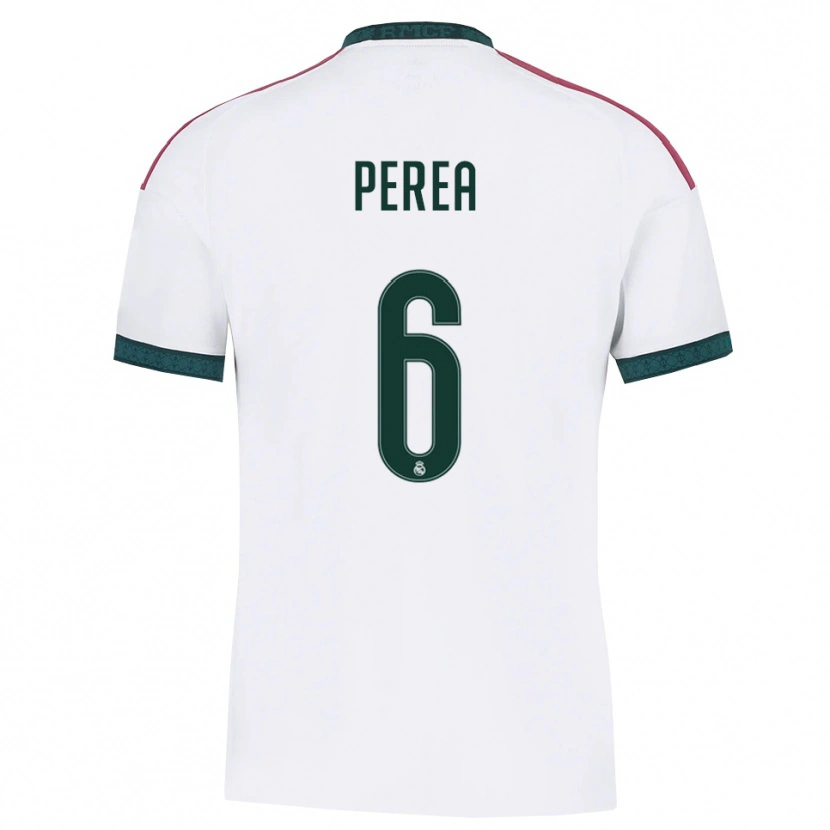 Danxen Barn Cristian Perea #6 Mörkgrön Vit Röd Hemmatröja Matchtröjor 2026/27 Tröjor T-Tröja