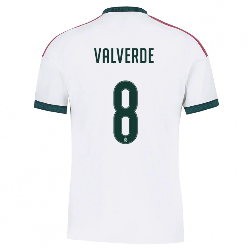 Danxen Barn Federico Valverde #8 Mörkgrön Vit Röd Hemmatröja Matchtröjor 2026/27 Tröjor T-Tröja