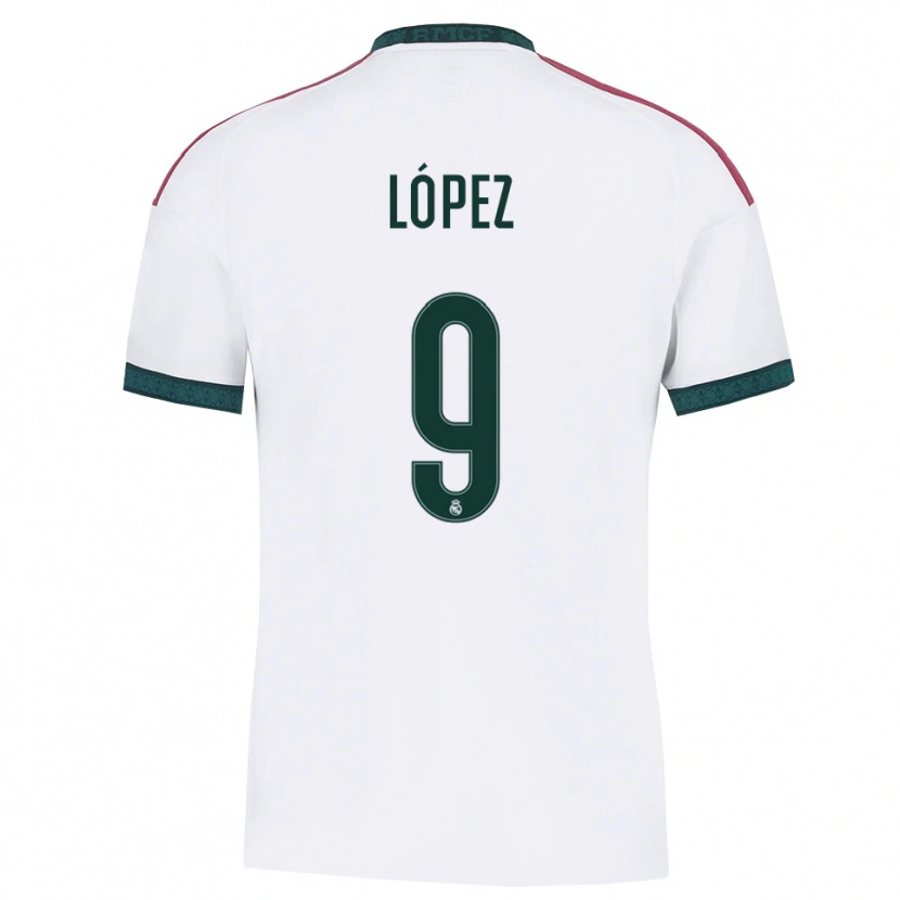Danxen Barn Mikel López #9 Mörkgrön Vit Röd Hemmatröja Matchtröjor 2026/27 Tröjor T-Tröja