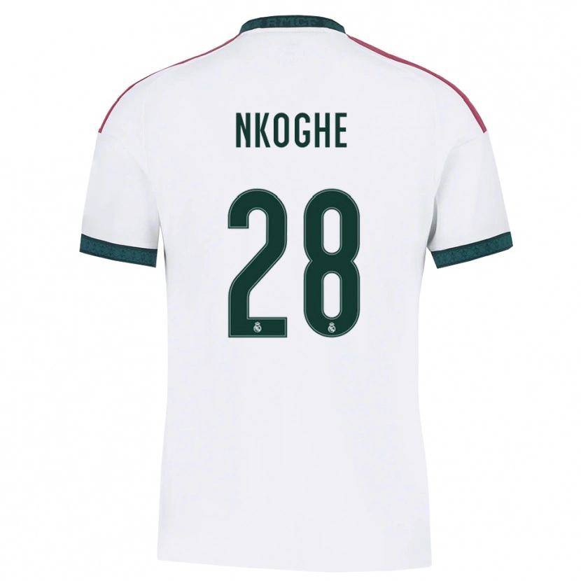Danxen Barn Ariel Nkoghe #28 Mörkgrön Vit Röd Hemmatröja Matchtröjor 2026/27 Tröjor T-Tröja