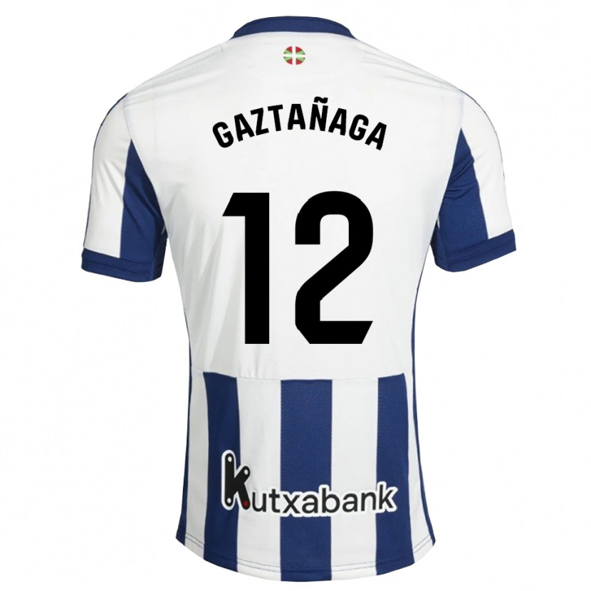 Danxen Barn Julen Gaztañaga #12 Marinblå Vit Guldbrun Hemmatröja Matchtröjor 2026/27 Tröjor T-Tröja