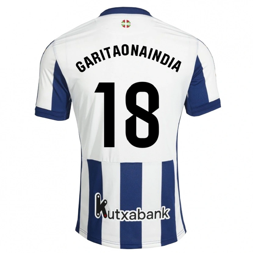 Danxen Barn Hodei Garitaonaindia #18 Marinblå Vit Guldbrun Hemmatröja Matchtröjor 2026/27 Tröjor T-Tröja