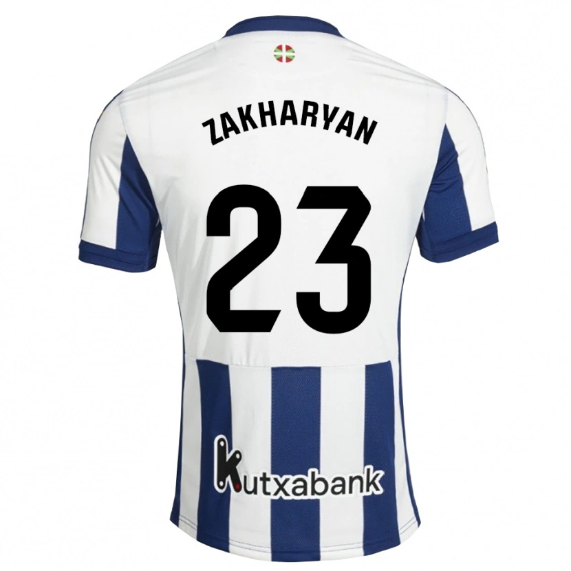 Danxen Barn Arsen Zakharyan #23 Marinblå Vit Guldbrun Hemmatröja Matchtröjor 2026/27 Tröjor T-Tröja