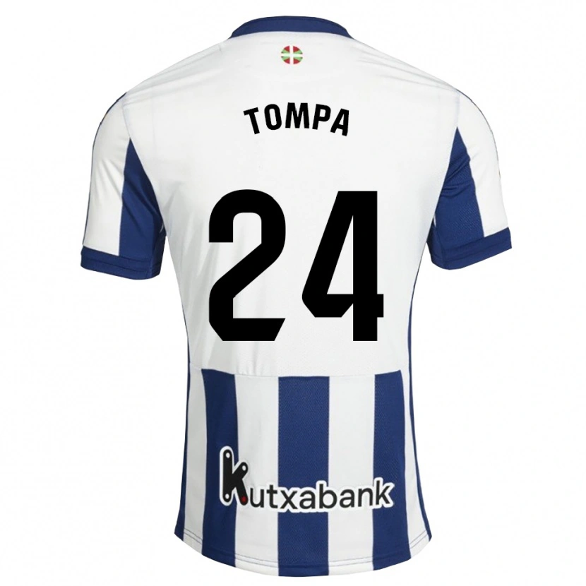 Danxen Barn Ákos Tompa #24 Marinblå Vit Guldbrun Hemmatröja Matchtröjor 2026/27 Tröjor T-Tröja