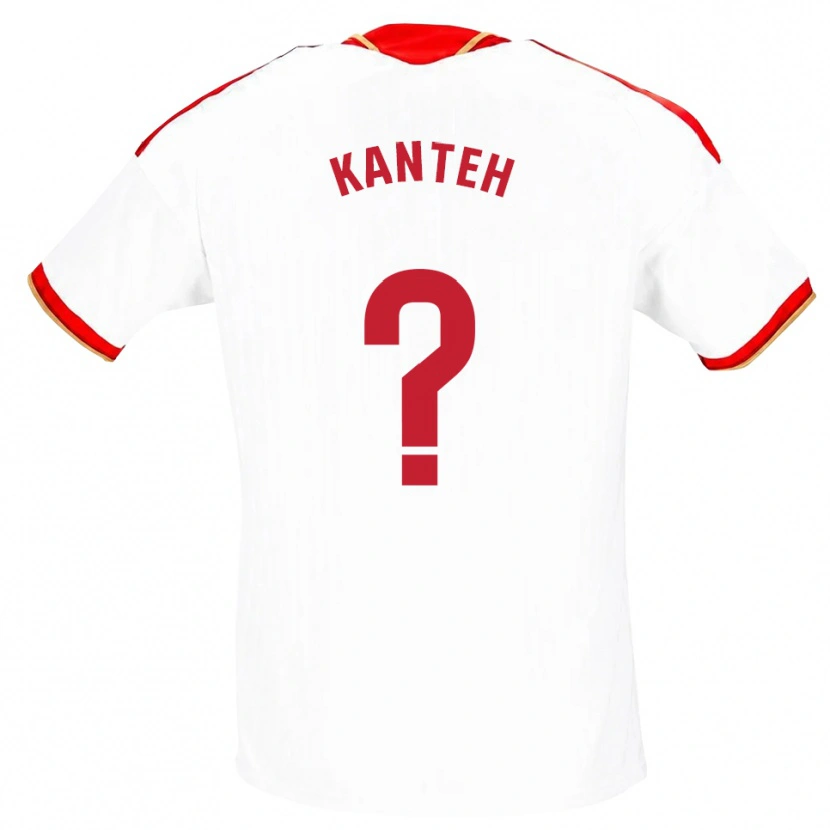 Danxen Barn Fatou Kanteh #0 Vit Röd Hemmatröja Matchtröjor 2026/27 Tröjor T-Tröja