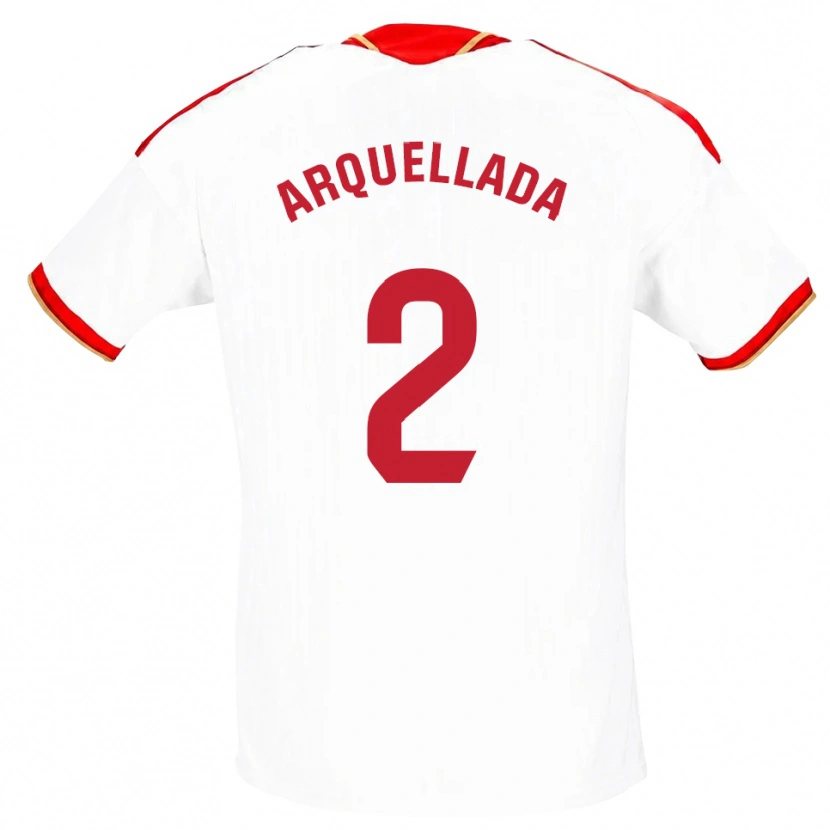 Danxen Barn Álvaro Arquellada #2 Vit Röd Hemmatröja Matchtröjor 2026/27 Tröjor T-Tröja