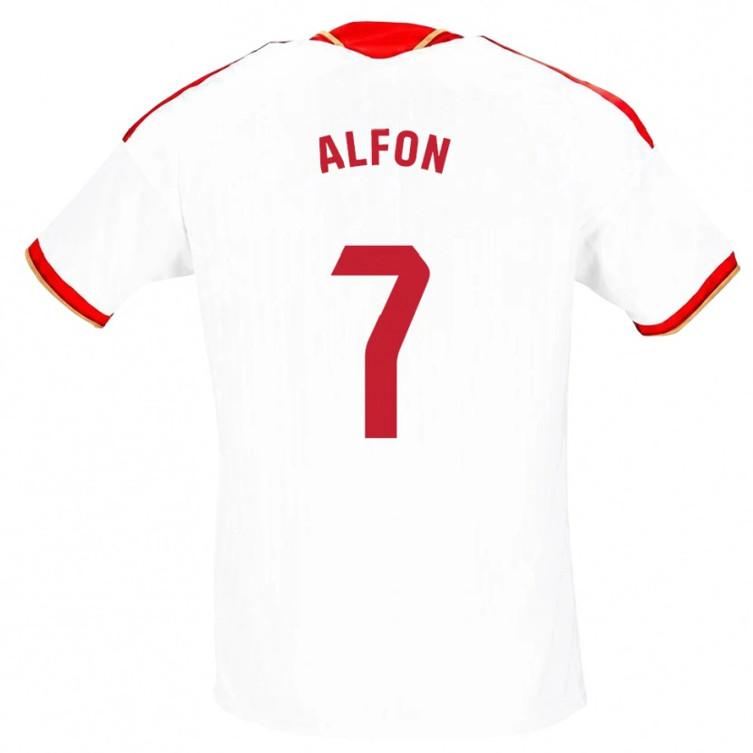 Danxen Barn Alfon González #7 Vit Röd Hemmatröja Matchtröjor 2026/27 Tröjor T-Tröja