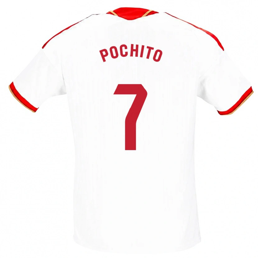 Danxen Barn Pochito #7 Vit Röd Hemmatröja Matchtröjor 2026/27 Tröjor T-Tröja