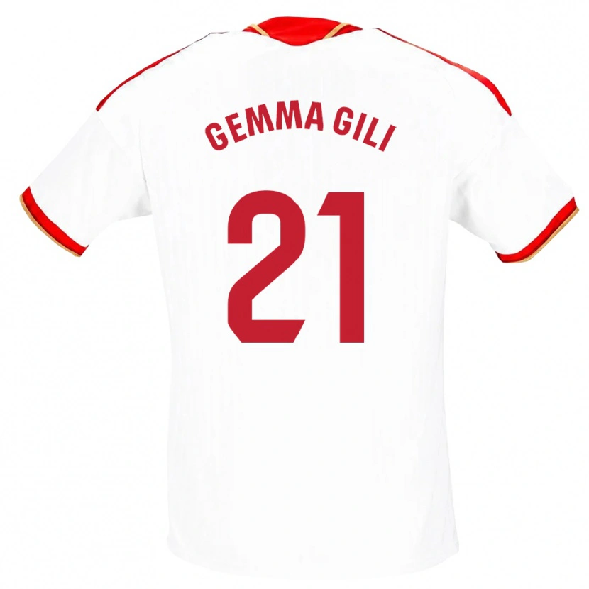 Danxen Barn Gemma Gili Giner #21 Vit Röd Hemmatröja Matchtröjor 2026/27 Tröjor T-Tröja