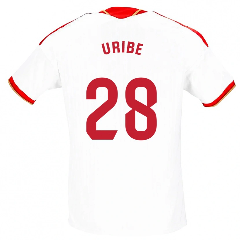 Danxen Barn Raúl Uribe #28 Vit Röd Hemmatröja Matchtröjor 2026/27 Tröjor T-Tröja
