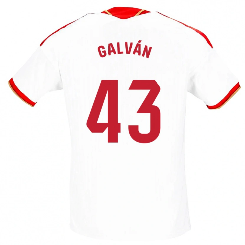 Danxen Barn Arnaudis Galván #43 Vit Röd Hemmatröja Matchtröjor 2026/27 Tröjor T-Tröja