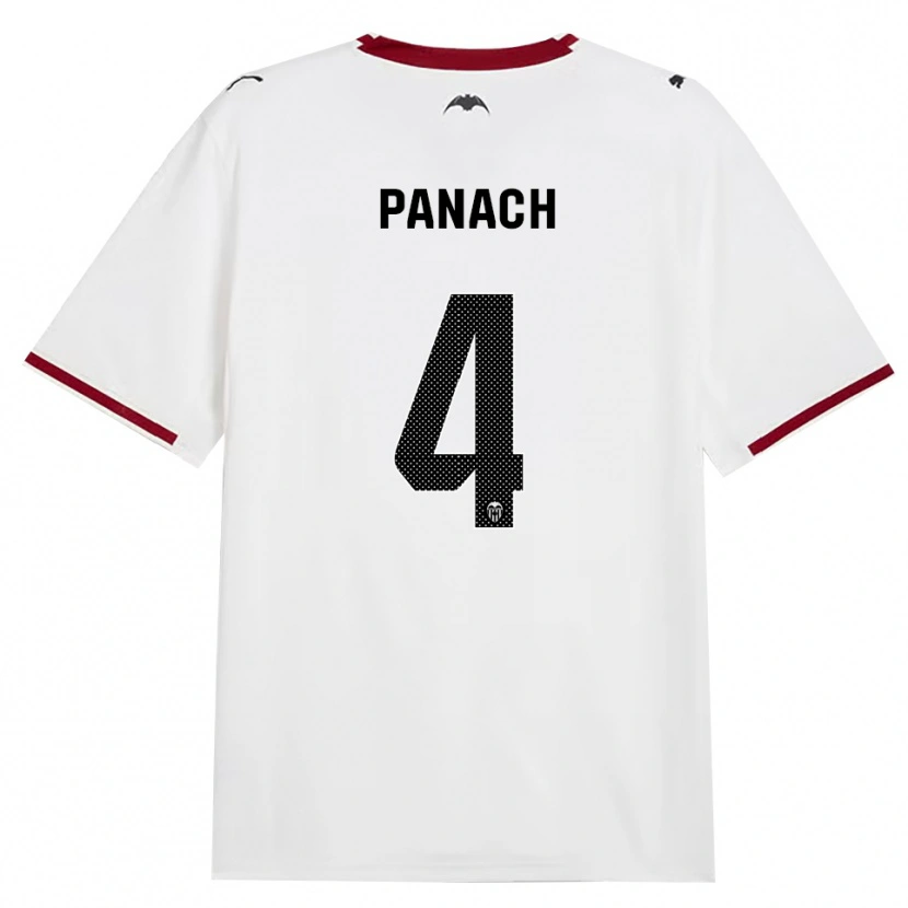 Danxen Barn Alejandro Panach #4 Svart Vit Röd Gul Hemmatröja Matchtröjor 2026/27 Tröjor T-Tröja