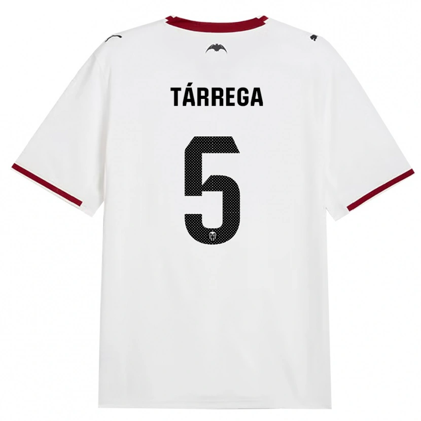 Danxen Barn César Tárrega #5 Svart Vit Röd Gul Hemmatröja Matchtröjor 2026/27 Tröjor T-Tröja
