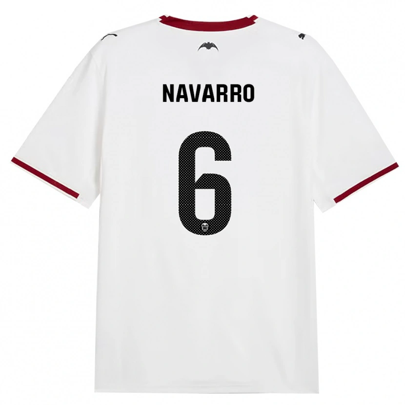 Danxen Barn Javi Navarro #6 Svart Vit Röd Gul Hemmatröja Matchtröjor 2026/27 Tröjor T-Tröja