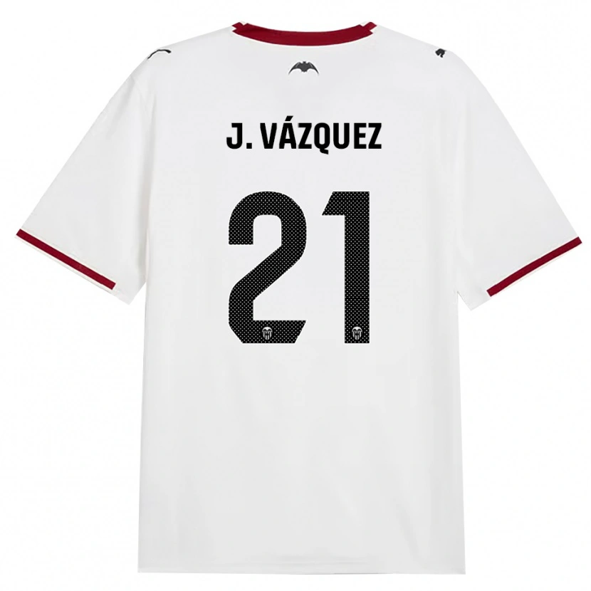 Danxen Barn Jesús Vázquez #21 Svart Vit Röd Gul Hemmatröja Matchtröjor 2026/27 Tröjor T-Tröja