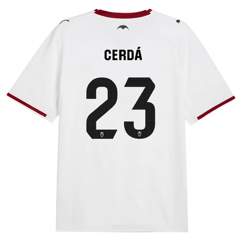 Danxen Barn Alex Cerdá #23 Svart Vit Röd Gul Hemmatröja Matchtröjor 2026/27 Tröjor T-Tröja