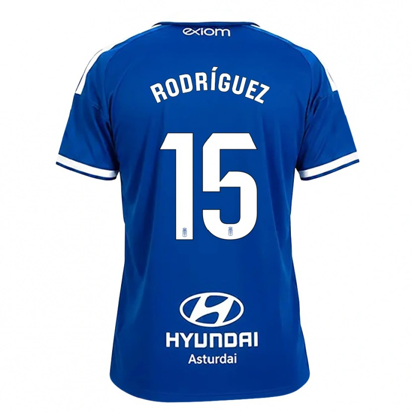 Danxen Barn Samu Rodríguez #15 Mediumblå Vit Hemmatröja Matchtröjor 2026/27 Tröjor T-Tröja