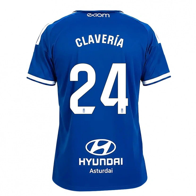 Danxen Barn Miguel Clavería #24 Mediumblå Vit Hemmatröja Matchtröjor 2026/27 Tröjor T-Tröja
