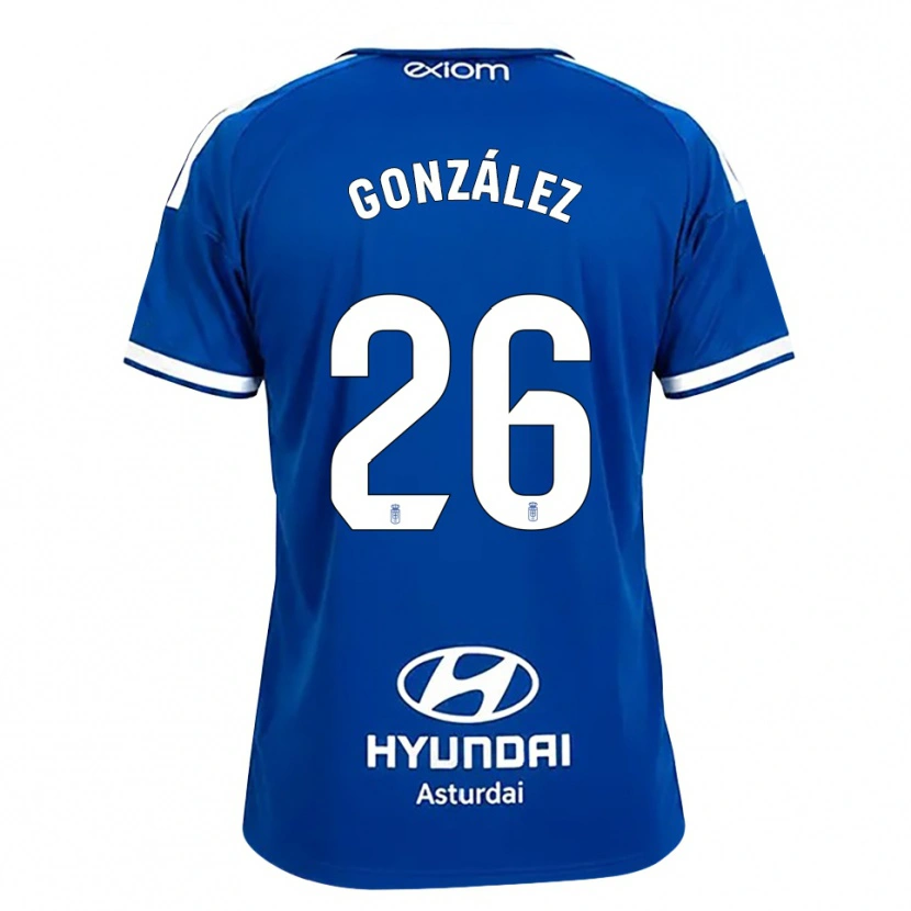 Danxen Barn Miguel González #26 Mediumblå Vit Hemmatröja Matchtröjor 2026/27 Tröjor T-Tröja