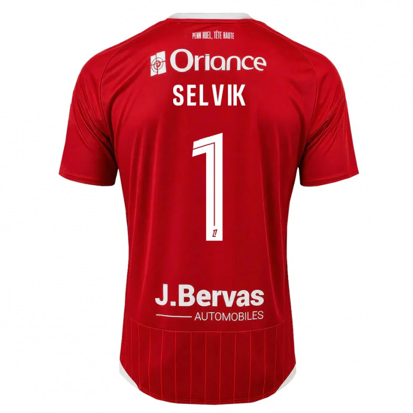 Danxen Barn Egil Selvik #1 Vit Röd Hemmatröja Matchtröjor 2026/27 Tröjor T-Tröja