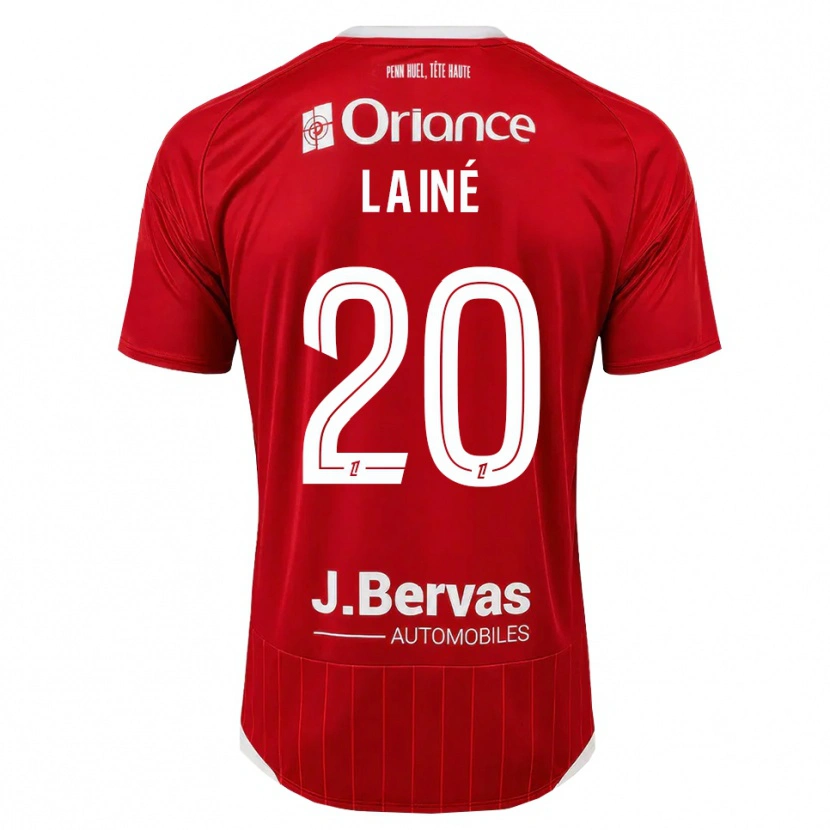 Danxen Barn Mathis Lainé #20 Vit Röd Hemmatröja Matchtröjor 2026/27 Tröjor T-Tröja