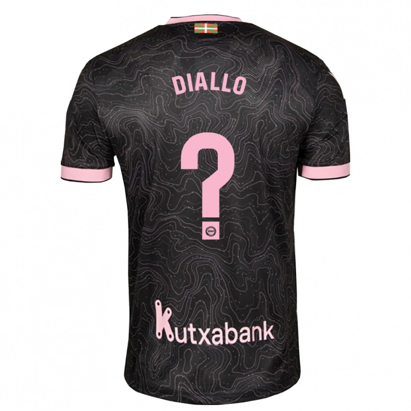 Danxen Barn Selu Diallo #0 Svart Rosa Bortatröja Matchtröjor 2026/27 Tröjor T-Tröja