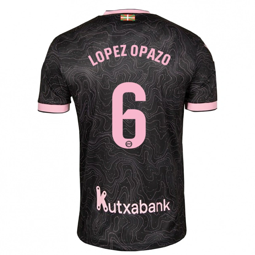 Danxen Barn Nayadet Zulema Lopez Opazo #6 Svart Rosa Bortatröja Matchtröjor 2026/27 Tröjor T-Tröja
