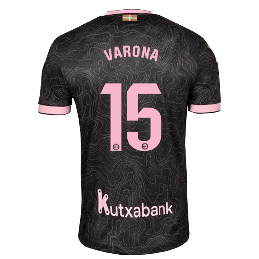 Danxen Barn Ander Varona #15 Svart Rosa Bortatröja Matchtröjor 2026/27 Tröjor T-Tröja