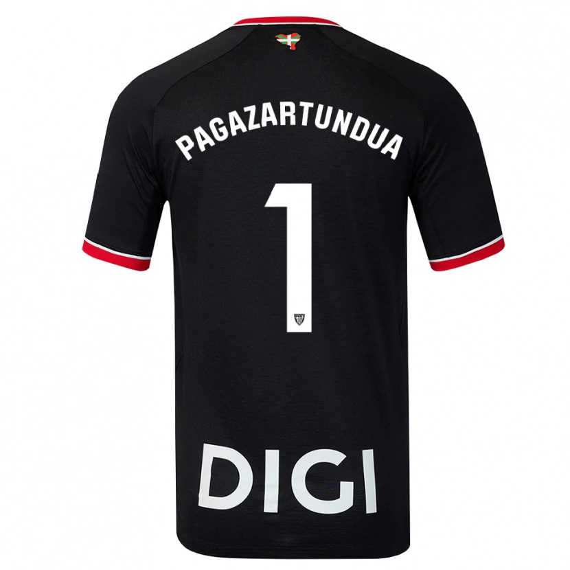 Danxen Barn Iker Pagazartundua #1 Svart Vit Röd Bortatröja Matchtröjor 2026/27 Tröjor T-Tröja