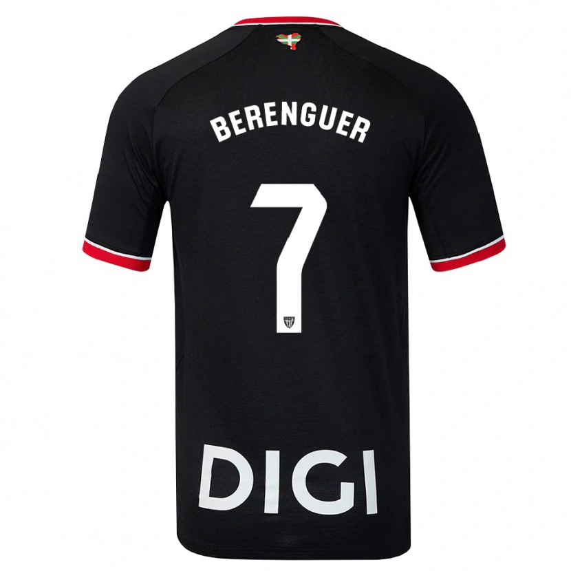 Danxen Barn Álex Berenguer #7 Svart Vit Röd Bortatröja Matchtröjor 2026/27 Tröjor T-Tröja