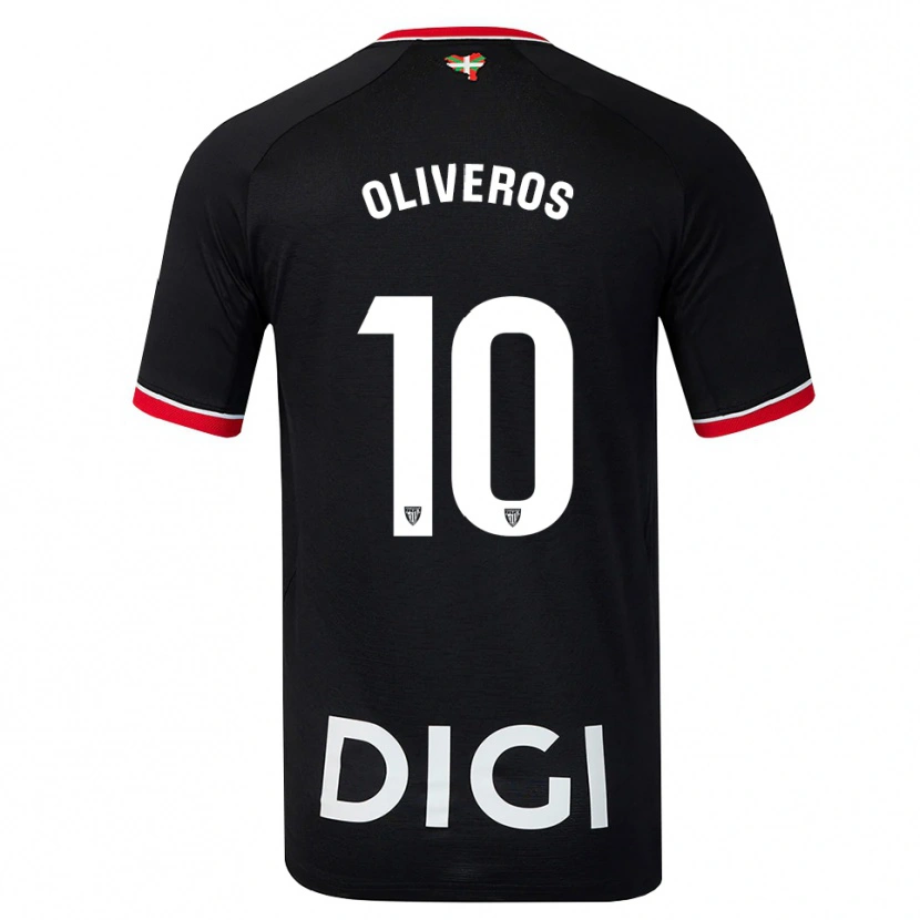 Danxen Barn Aimar Oliveros #10 Svart Vit Röd Bortatröja Matchtröjor 2026/27 Tröjor T-Tröja