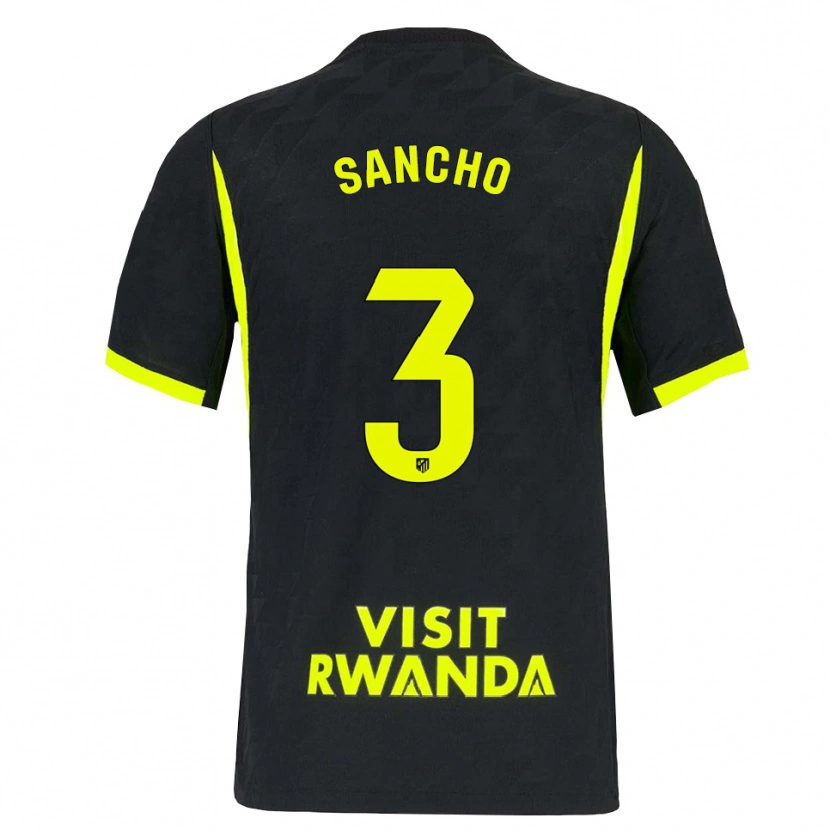 Danxen Barn Diego Sancho #3 Ljusgrön Svart Bortatröja Matchtröjor 2026/27 Tröjor T-Tröja