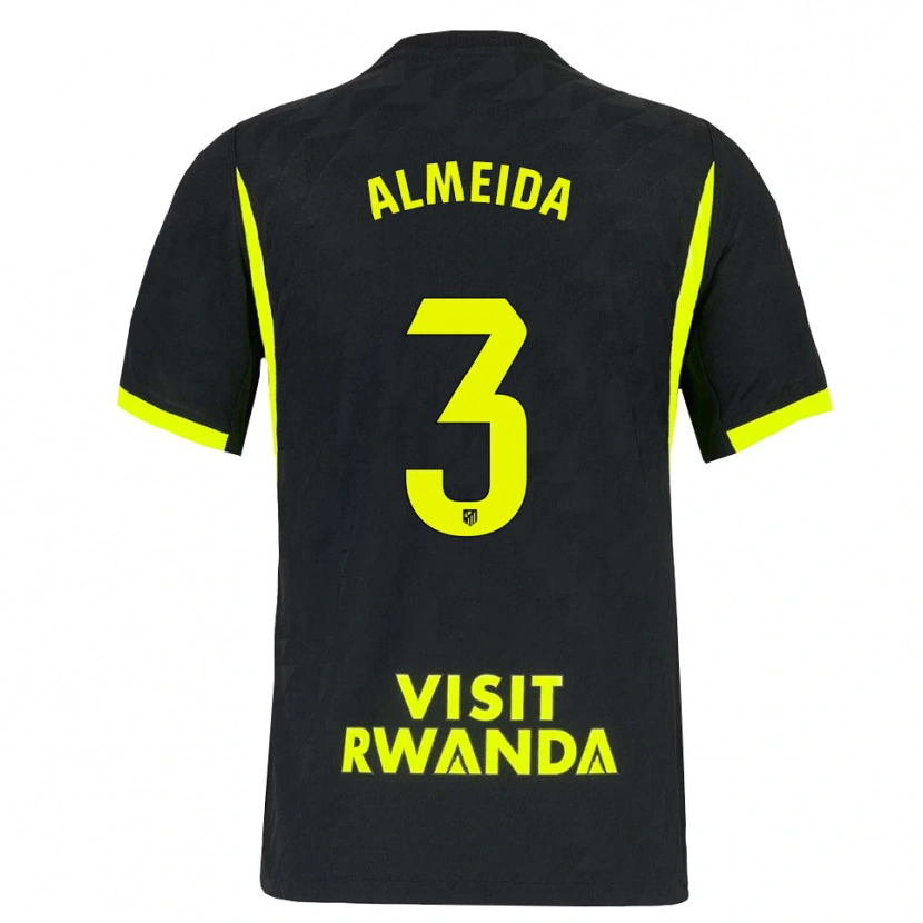 Danxen Barn Adrián Almeida #3 Ljusgrön Svart Bortatröja Matchtröjor 2026/27 Tröjor T-Tröja