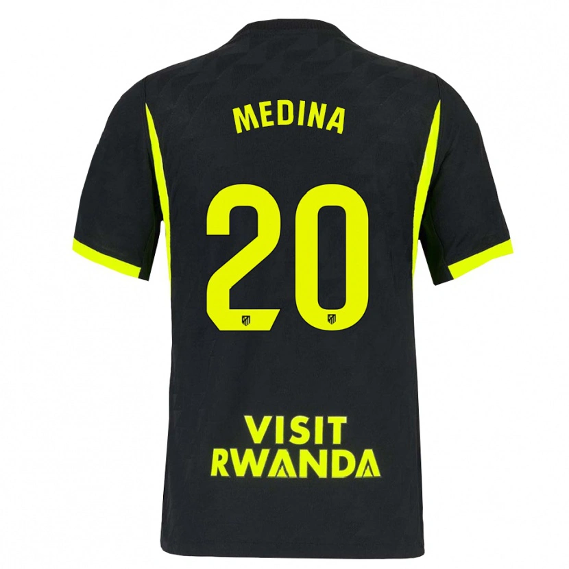 Danxen Barn Andrea Medina #20 Ljusgrön Svart Bortatröja Matchtröjor 2026/27 Tröjor T-Tröja