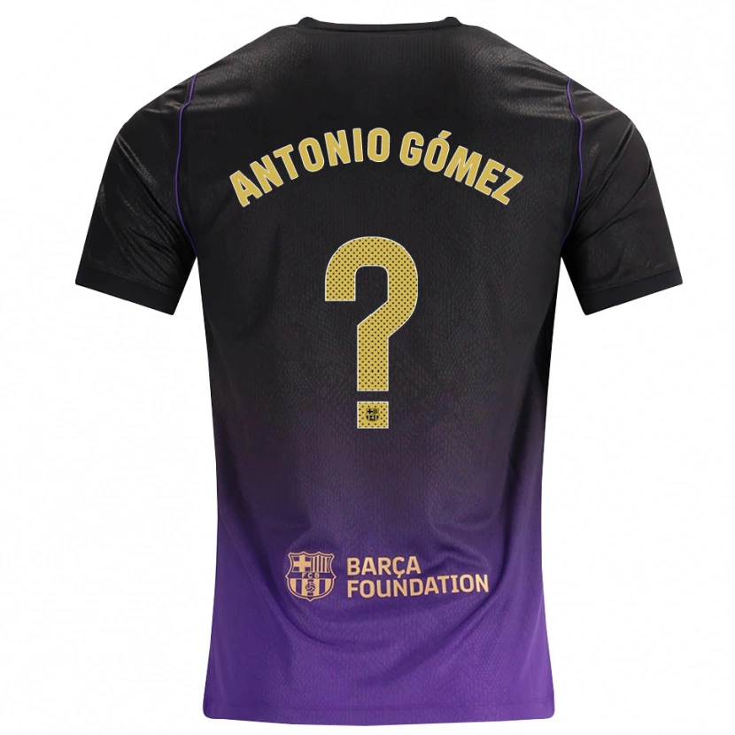 Danxen Barn Antonio Gómez #0 Lila Gul Svart Bortatröja Matchtröjor 2026/27 Tröjor T-Tröja